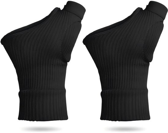 1 paar compressiehandschoenen met duim, polssteun, vingerloze artritis handschoenen, artrose handbandage voor tendinitis