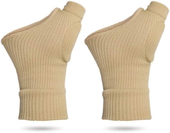 1 paar pols- en duimcompressiehandschoenen, vingerloze artritis handschoenen, artrose handbandage voor tendinitis