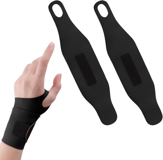 1 paar polsbandages, ultradun, verstelbaar, duimbrace rechts links, voor dames en heren, ademend, voor tennis, sportschool, elastische polsbandage voor sport, werk, slapen
