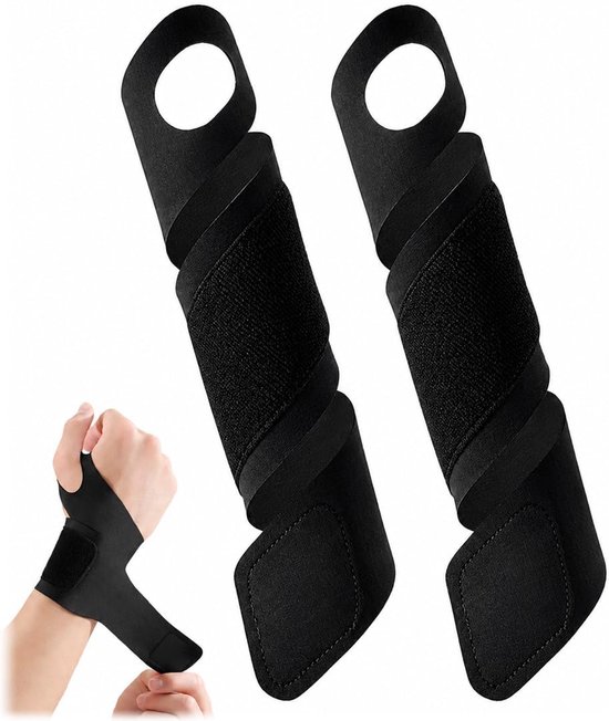 1 paar polsbandages, verdikte verstelbare polssteun bandage, polsbescherming pijnverlichting sport fitness