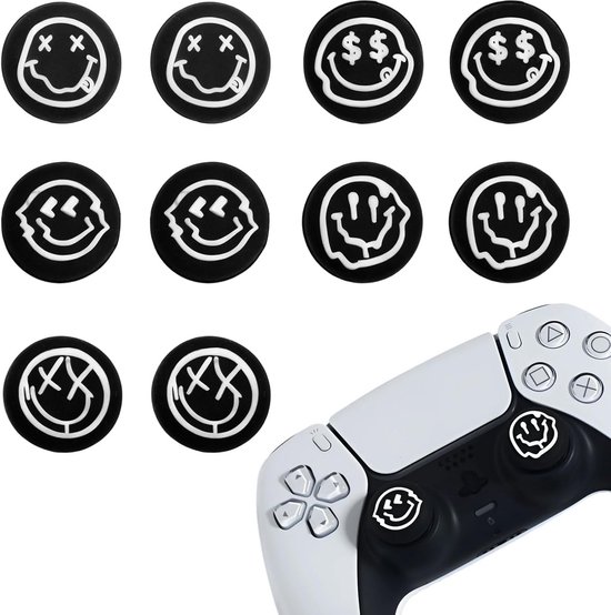 10 Stuks Joystick Doppen voor PS5/PS4 - Antislip Controller Thumb Grips van Merkloos