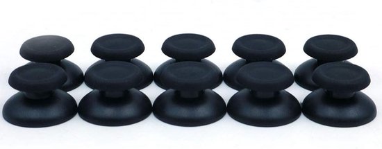 10 Stuks Vervangende Joystick Knoppen voor PS4 Controller - Zwart ABS van Merkloos