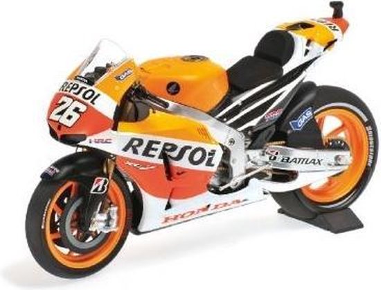 1:12 Diecast Modelbike Honda RC213V # 26 MotoGP 2013 Dani Pedrosa Minichamps van Merkloos