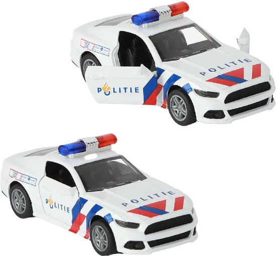 112 Pull-Back Politie Sportwagen 1:36 + Licht En Geluid van Merkloos