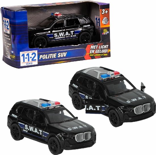 112 Pull-Back S.w.a.t. Auto 1:36 + Licht En Geluid van Merkloos