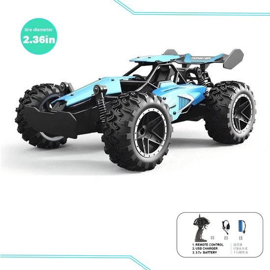 1:18 RC Raceauto 2.4G Afstandsbediening 15KM/U Hoge Snelheid 2WD Speelgoedauto voor Jongens Kind Cadeau van Merkloos