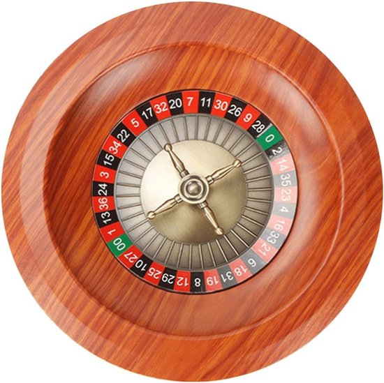 12 Inch Digitale Roulette Wheel voor Volwassenen - Hout en Russisch Roulette Bord voor Entertainment van Merkloos