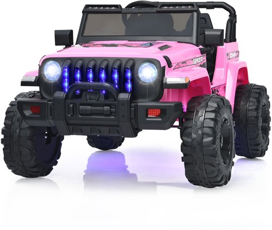 12V Elektrische Auto voor Kinderen - Afstandsbediening, 2-Persoons, Verlichting en Muziek (3-8 Jaar) van Merkloos