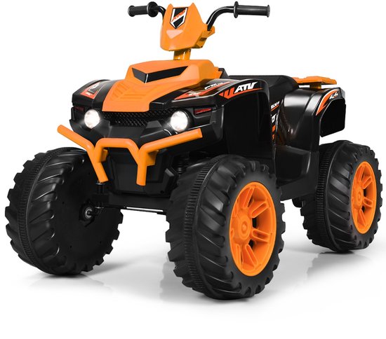 12V Elektrische Kinder Quad ATV - Batterij Aangedreven, 4 Wielen, Geschikt voor Kinderen vanaf 3 Jaar, Oranje van Merkloos