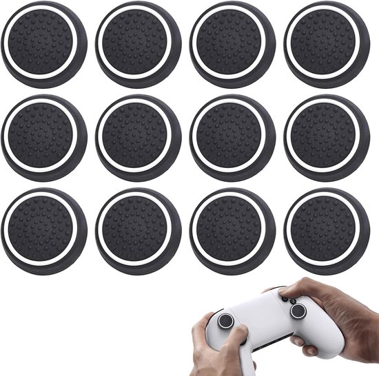 12x Joystick Thumb Grips Voor PS3 PS4 PS5 Xbox One 360 - Antislip Siliconen Duimgrepen van Merkloos