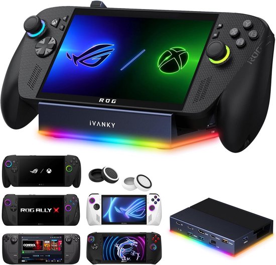 14-in-1 RGB Docking Station met HDMI 2.1, 4K@120Hz, 10Gbps USB 3.2, Ethernet en SD/TF Slots voor Gaming Consoles
