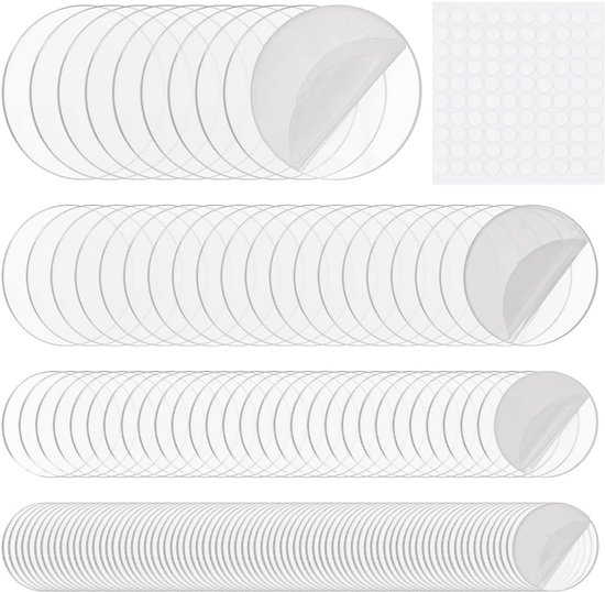 140 stuks heldere cirkels acrylplaat 25/30/40/50 mm acryl miniatuurbasis met dubbelzijdige lijmpads blanco ronde acrylbasis voor actiefiguur miniaturen festival ambachtelijke