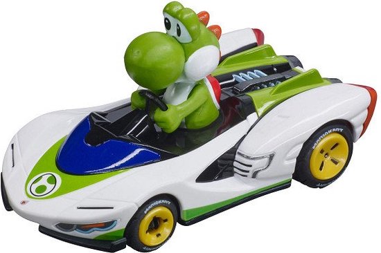 1:43 Carrera P&S Mario Kart - P-Wing Twinpack - Mario & Yoshi - Pull-Back Terugtrekauto van Carrera