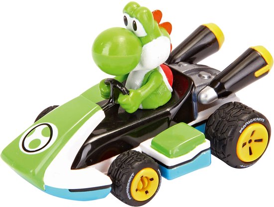 1:43 Carrera P&S Mario Kart -Yoshi - Pull-Back Terugtrekauto van Carrera