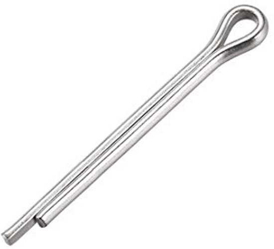 15pcs split splint 4mm x 35mm 304 stainless steel 2 teeth wrench silver