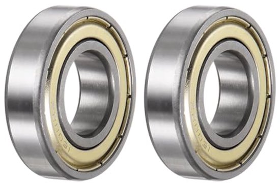 16002-2Z Groefkogellagers, 2 stuks 15 mm x 32 mm x 8 mm hoogkoolstof-chroomstaal, dubbel metalen beschermde lagers