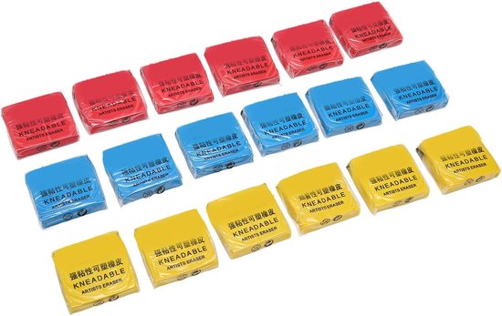 18PCS Vormbare Geknede Gum Veelzijdig Ontwerp Sterke Hechting voor Artiesten en Kantoorgebruik PVC