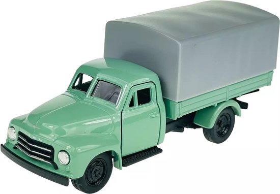 1952 Opel Blitz (licht groen/Grijs) (10 cm) 1/34 Welly - Modelauto - Schaalmodel - Miniatuurauto van Welly