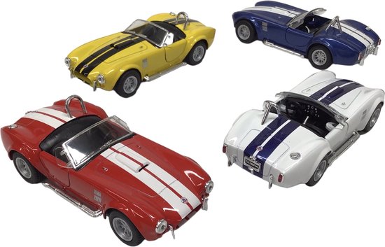 1965 Shelby Cobra 427 S/C (12 cm) 1/32 kinsmart Pull-back motor - modelauto - model auto - schaalmodel - schaal model van Kinsmart