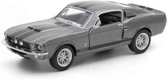1967 Shelby GT-500 (Grijs) (10 cm) 1/36 Kinsmart {Modelauto - Schaalmodel - Miniatuurauto} van Kinsmart