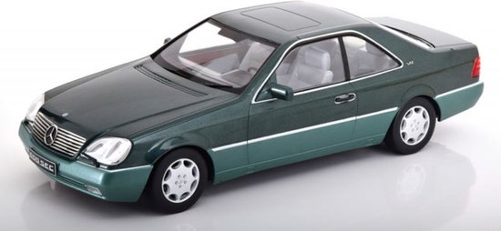 1992 Mercedes-Benz 600 SEC (Groen Metallic) (30 cm) 1/18 KK Scale [Modelauto - Schaalmodel - Miniatuurauto] van KK Scale