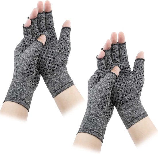 2 paar artrose handschoenen, compressiehandschoenen voor dames, ter bevordering van de genezing, verlichting van pijn bij reumatoïde artritis en carpaal tunnel