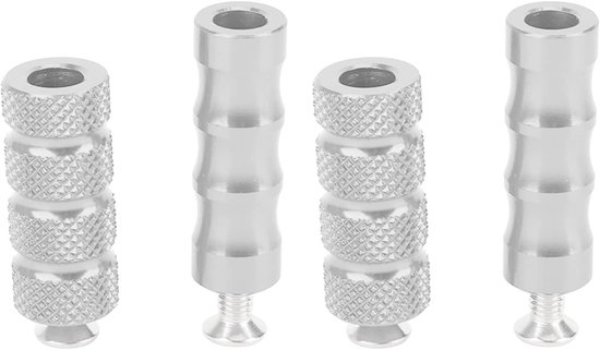 2 Paar CNC Motorfiets Gekartelde Shifter Peg Anti-Slip Versnellingspook Remhendel Voetsteunen Pedaal 6mm Gat Front Voetsteunen Voor Montage Bouten Moto(Splinter)