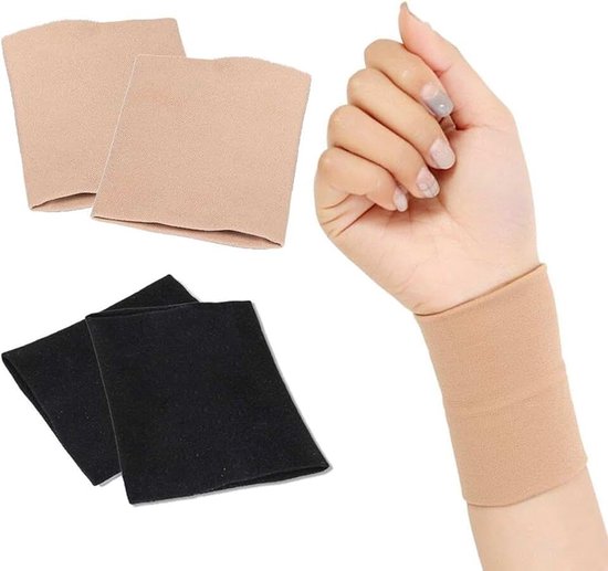2 paar elastische armbanden, polssteunen, polsbandages, armbanden voor vrouwen, polssteun, elastische bandages, sportarmbanden