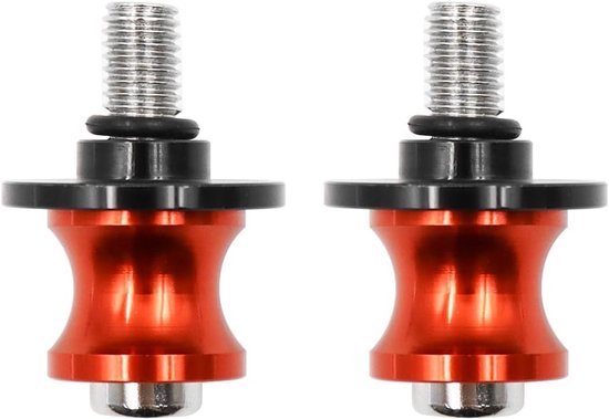 2 Pack Universele M10 Swing Arm Stand met Bobbins en Racing Adapter voor Motorfiets Reparatie en Bescherming, Geschikt voor Duke 125 200 250 390 690 790 890
