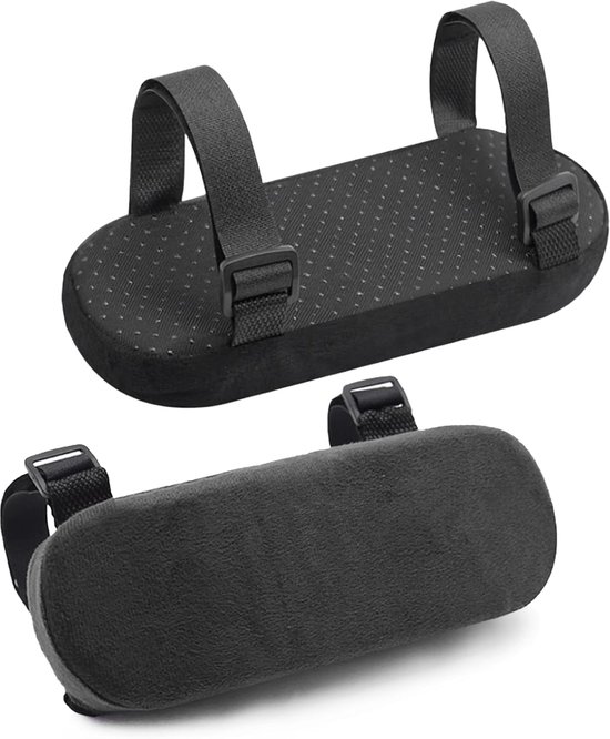 2 Pcs Armsteunpads - Ergonomische Armsteunpads - Anti-slip - Voor Kantoor en Gaming Stoelen - Zacht Elastisch Katoen - Makkelijk te Reinigen van Merkloos