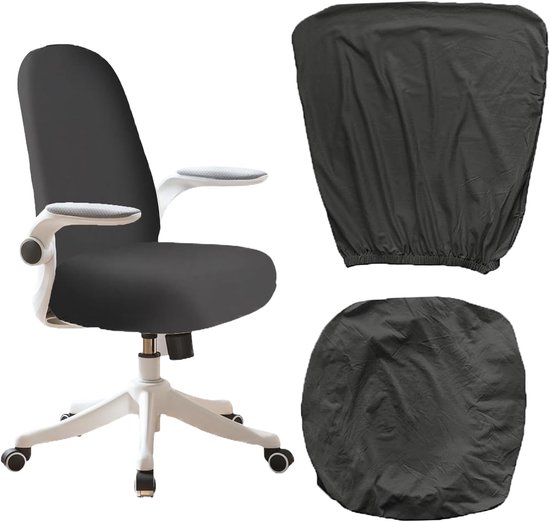 2 Pcs Office Chair Covers - Wasbare Elastische Stoelhoezen - Gaming Stoel - Computerstoel - Werkstoel - Swivel Stoel van Merkloos