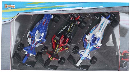 2-Play Formule Race Auto 12,5cm, 3st. van Merkloos