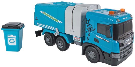 2-Play Scania Vrachtwagen Vuilniswagen Frictie met Licht en Geluid van Merkloos