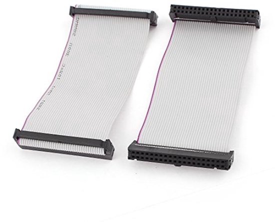 2 stuks 40Pin DIY IDC Socket Extension Flat Ribbon Cable 10cm