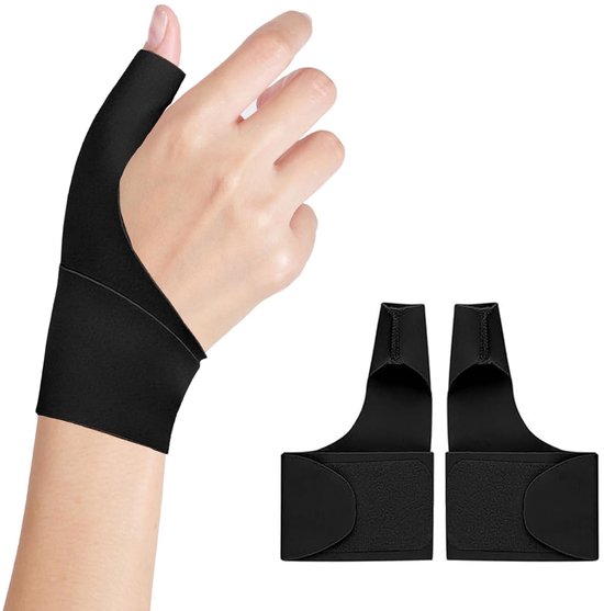 2 stuks duimbrace, elastische duimzadelgewrichtsbandage, duimbrace, rechter-linkerduimorthese, verlicht effectief gewrichtszwelling en pijn bij milde artritis, pijnverlichtingsbeschermer