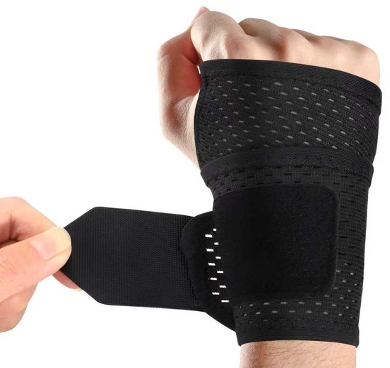 2 stuks polsbandages, polssteun, polsbeschermers, voor peesschedeontsteking, krachtsport, voor linker- en rechterhand, 2 stuks