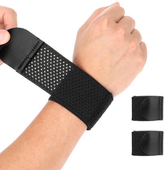 2 stuks polsbandages tennis elastisch polssteun ondersteuning polsbandage ademende handbandage verstelbare polsriem compressieondersteuning voor sport