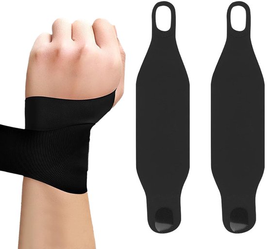 2 stuks polsbandages, zwart, verstelbare polssteun, bandage, polsbandage voor carpaal tunnel, artritis, fitness en dagelijks gebruik, ademend en pijnverlichtend