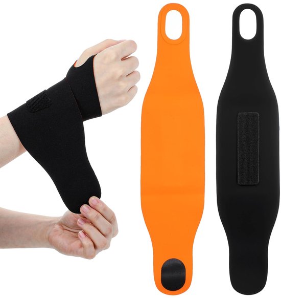2 stuks polssteun sport, verstelbare bandage pols handbandage rechts, polsbandage links met klittenbandsluiting polsbandage ademend voor polsbeschermers fitness dagelijks gebruik