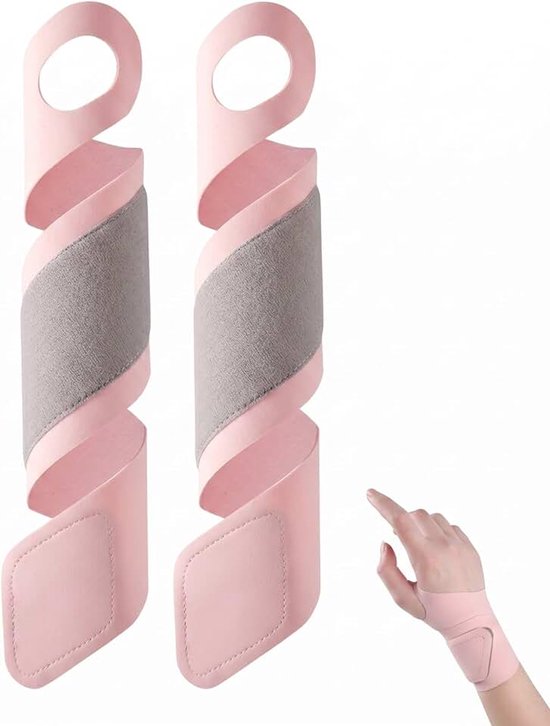2 stuks polssteunbandage, verstelbare polsbandages voor sport en fitness, polsbandage roze, polsbeschermer ter ondersteuning van de gewrichten bij krachttraining en dagelijks gebruik
