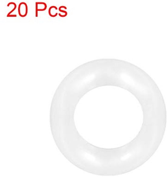 20 stuks siliconen O-ring VMQ afdichtring 13 mm AD 7 mm ID 3 mm breed wit
