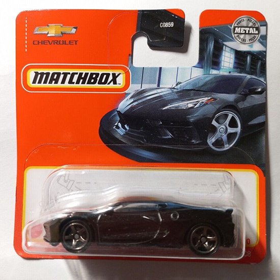 2020 CORVETTE C8 CHEVROLET BLACK/CHROME MATCHBOX 20/200 1:64 van Matchbox