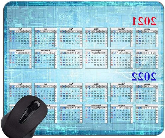 2021-2022 Kalender Unieke Custom Mouse Pad Mousepad,Circuit Formule Themed Mouse Pad Mat van Merkloos