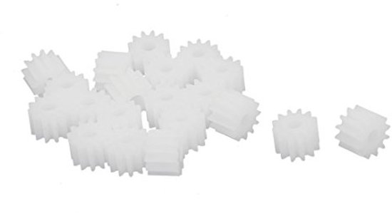 20pcs 12 teeth 2.35mm hole diameter plastic gear toy car motor wave DE the van Merkloos
