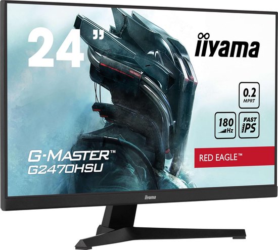 23.8 inch Gaming Monitor 180Hz 0.2ms IPS Full HD met HDMI en DisplayPort van Merkloos