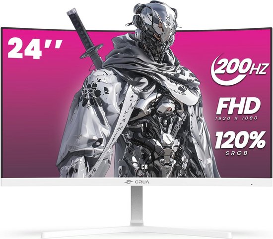 24 inch Curved Gaming Monitor met 200 Hz Refresh Rate voor Soepele Gameplay van Merkloos