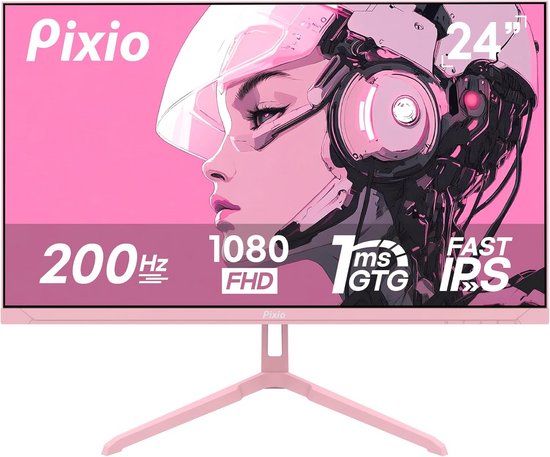 24 inch Gaming Monitor 200Hz FHD 1ms Snelle IPS Adaptieve Sync Roze van Merkloos