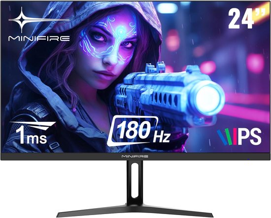24 inch Gaming Monitor met 180Hz, 1ms Reactietijd, FreeSync en FHD 1080P van Merkloos