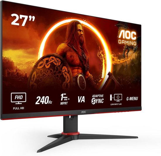 27 Inch Full HD Gaming Monitor met 240 Hz en 1 ms MPRT van Merkloos