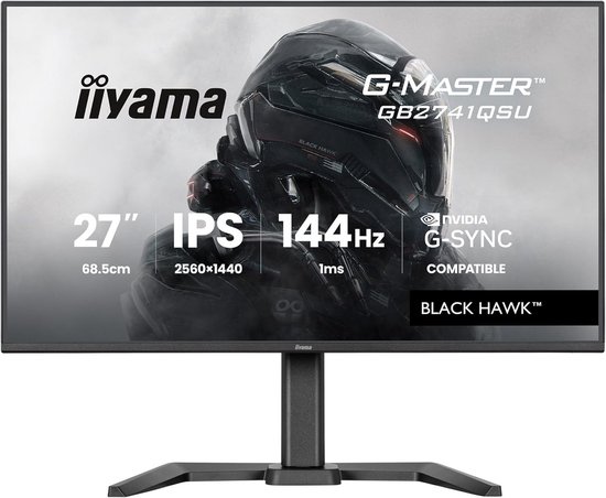 27 inch Gaming Monitor QHD 144Hz IPS 1ms Verstelbaar van Merkloos